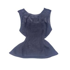 Crochet Top-Black Size L